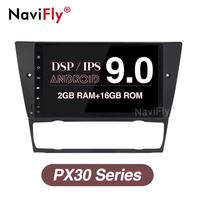 Top NaviFly IPS Screen DSP Android 9.0  Car Multimedia Player for BMW 3 Series E90 E91 E92 E93 Stereo Autoradio HD GPS Navigation BT 0
