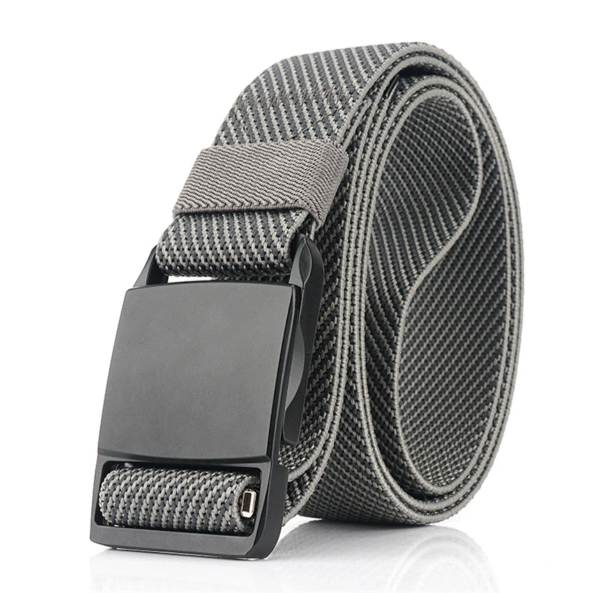 

Men Belt Alloy Magnetic Buckle Quick Release Casual Elastic Stretch Jeans Belt Training Adjustable Tactical Belts High Quality