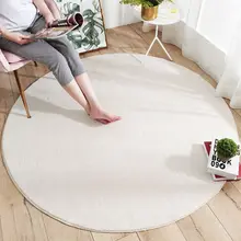 80x80 см однотонные круглые коврики Ультра мягкий плюшевый ковер круглый коврик