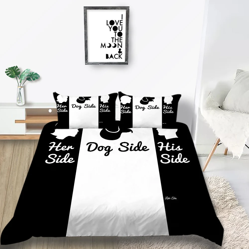 

Thumbedding King Size Bedding Set For Dog Lover Creative Duvet Cover King Queen Twin Full Single Double Unique Design Bed Set