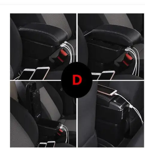 Для hyundai Accent Tegas 2 Almera подлокотник коробка центральный магазин содержимое коробка с USB интерфейсом