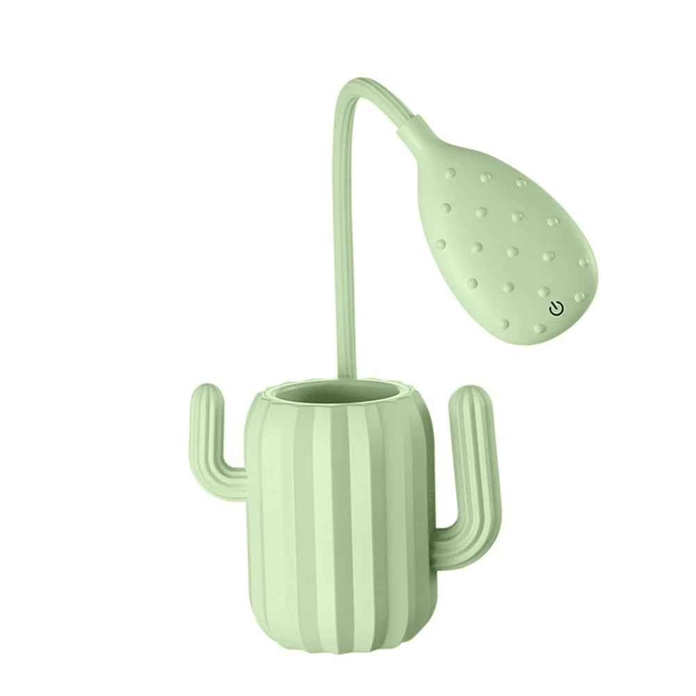 Caneta de Armazenamento Lâmpada de Mesa Proteção para os Olhos Cactus Forma Recarregável Levou Dobrável Titular Lightstudent Mesa Leitura Lam Usb 24 Lâmpada dobrável usb de cacto, lâmpada led