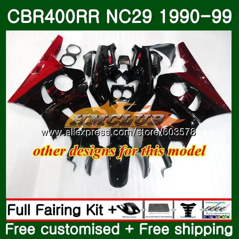 CBR400 RR для HONDA CBR400RR NC29 1994 1995 1996 1997 1998 1999 97CL. 4: желтый, белый CBR 400 RR 400RR 94 95 96 97 98 99 обтекатель