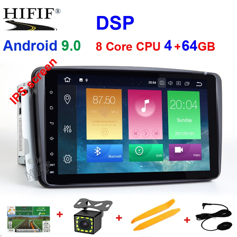 Clearance 8" DSP IPS SCREEN Android 9.0 2 DIN Car DVD player For Benz CLK W209 W203 W168 W208 W463 W170 Vaneo Viano Vito E210 C208 GPS PC 0