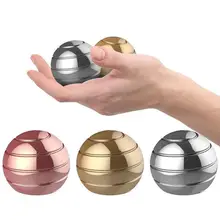 Рабочий стол декомпрессия вращающаяся сферическая гироскоп настольная игрушка Металл гироскоп Оптическая иллюзия течет палец игрушка для взрослых