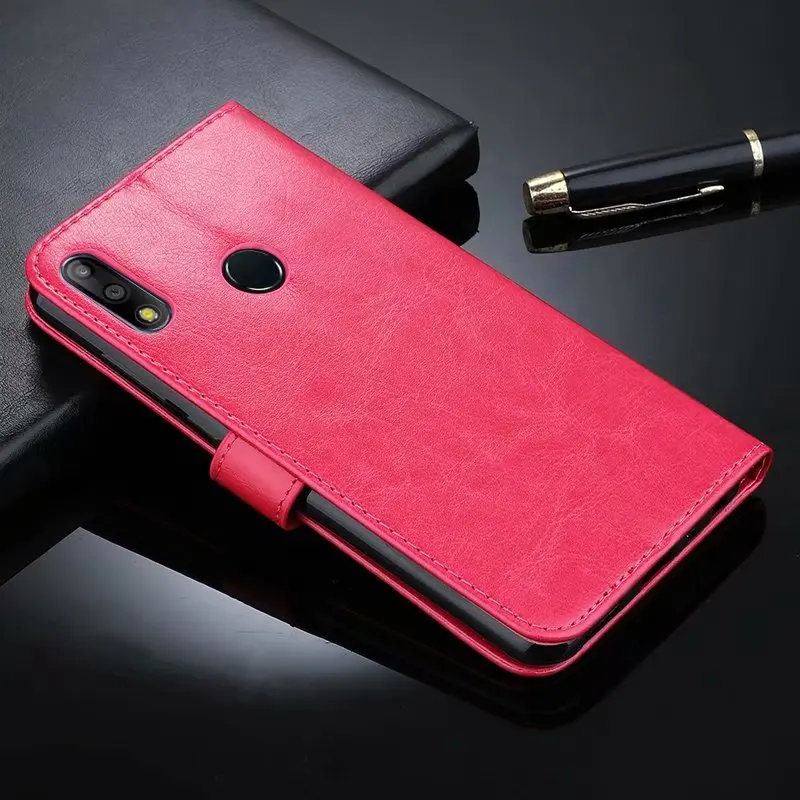 Розовый Флип-чехол для Vivo Y11, роскошный Магнитный флип-чехол из ПУ кожи, чехол-бумажник для Vivo Y11, чехол для телефона - Цвет: Розовый