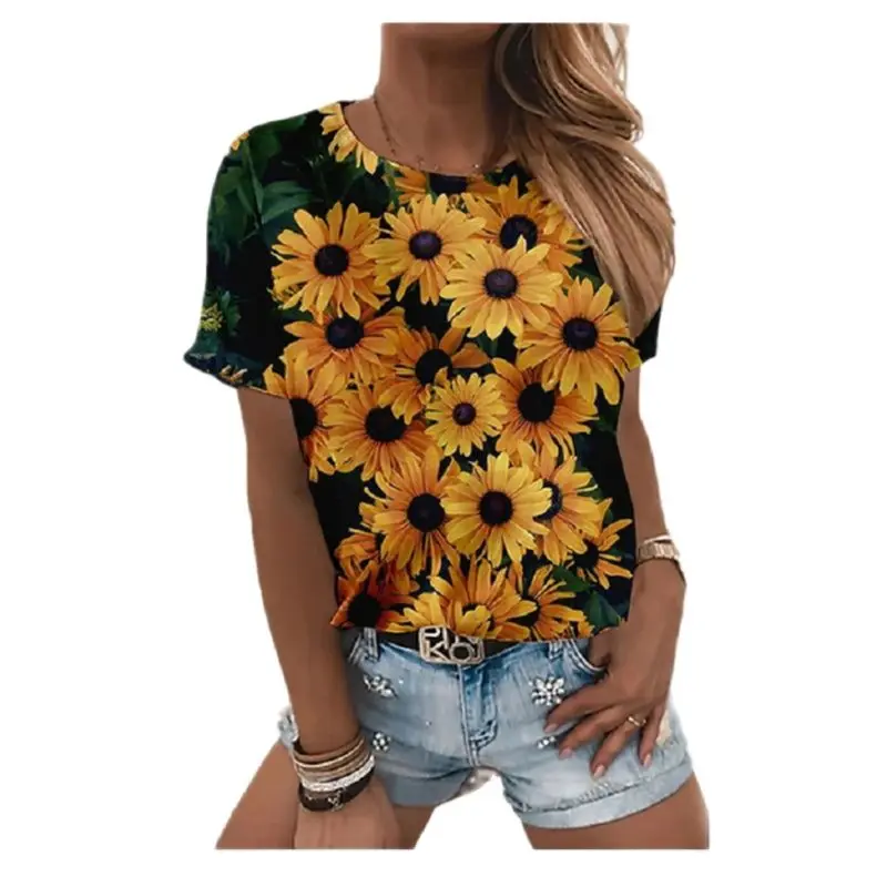 Ladies sunflower elegant summer 2021 