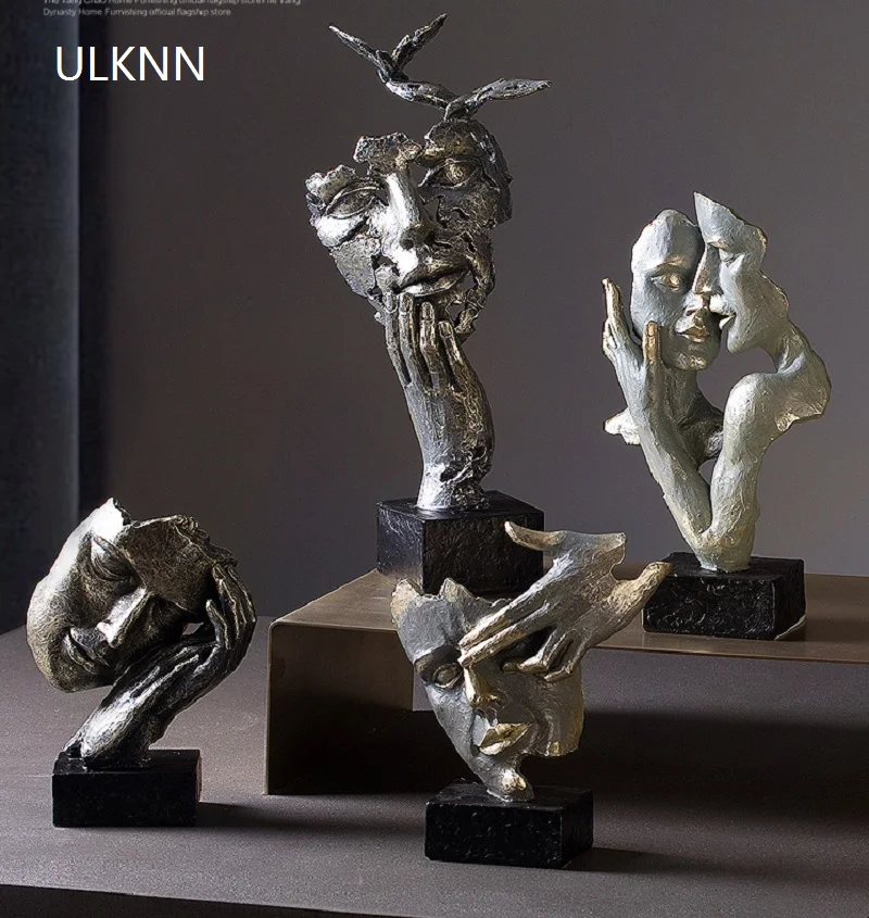 

ULKNN Nordic Modern Creative Abstract Character Art Decoration Bookrack Ornaments Porch Ark Shelf Retro Home Luxury Furniture
