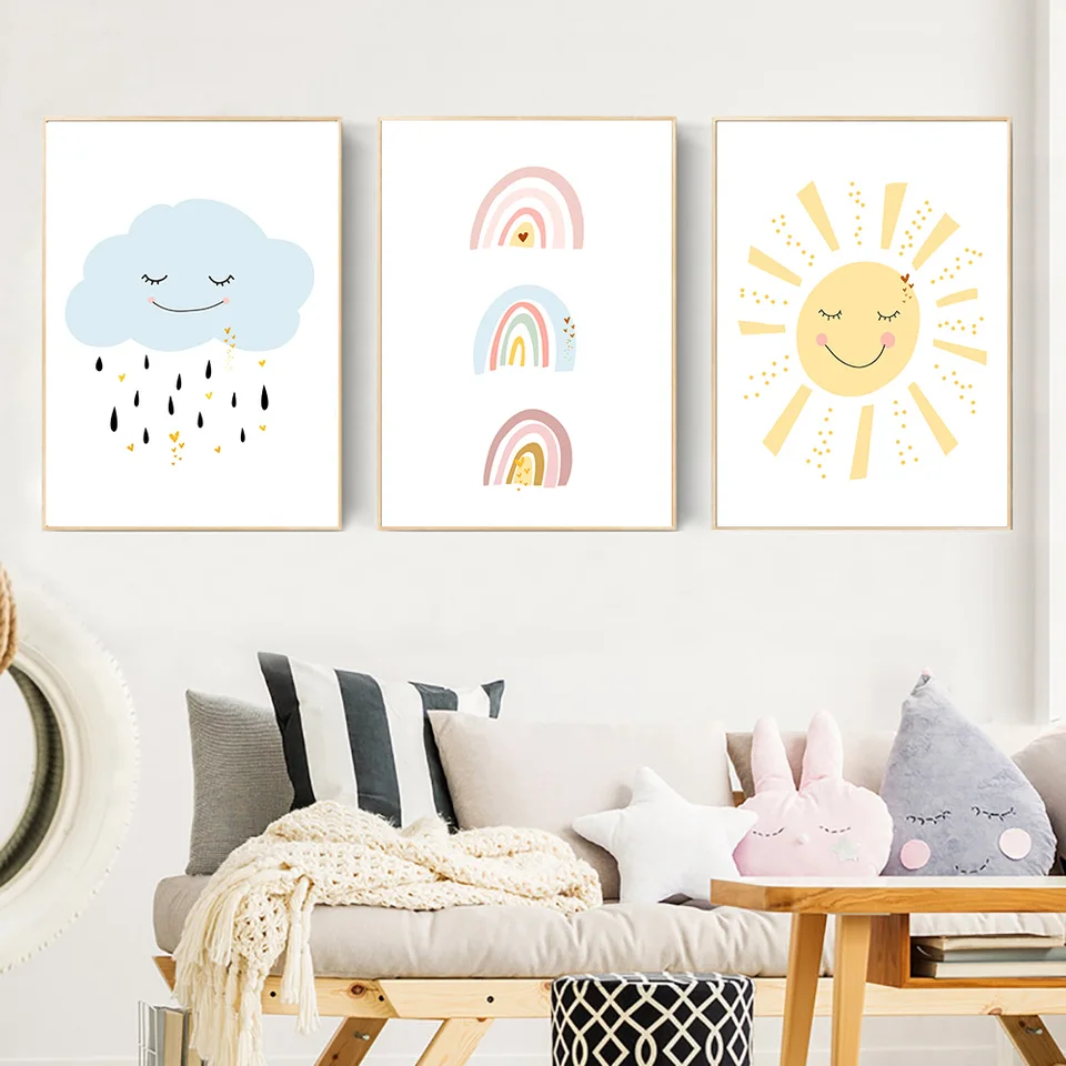 rainbow prints for nursery