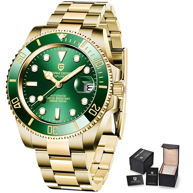 PAGANI DESIGN 40MM Men's Automatic Watch Luxury Sapphire Glass Mechanical Watch Stainless Steel Fashion Sports Waterproof Watch 