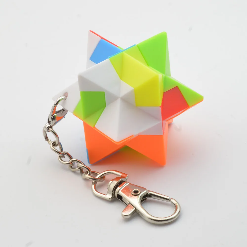 keychain cubes 2 LeFun строительные блоки брелок Мини Волшебные кубики быстро ультра-гладкие специальные формы украшения скорость головоломки кубики детские игрушки подарок - Цвет: keychain cubes 2