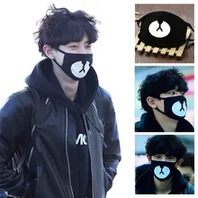 Хлопок рот маска для лица унисекс корейский стиль черный медведь Велоспорт Анти-пыль хлопковая маска для губ лицевая Защитная крышка 1 шт