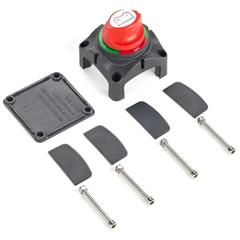 3 Position Disconnect Isolator Master Switch, 12-60V Battery Power Cut Off Kill Switch, Fit for Car/Vehicle/RV/Boat/Marine, 200/