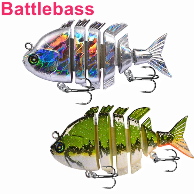 1pc Battlebass 6 Sections Fishing Lure 14.5g/8cm Bluegill Swimbait