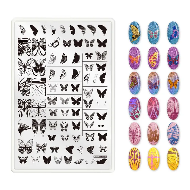 1PC**9.5X14.5cm Nail Art Stamping Plate 304 Stainless Steel Templates  Plates Image--Unique Design/Lace design nail Stamp Plate 40