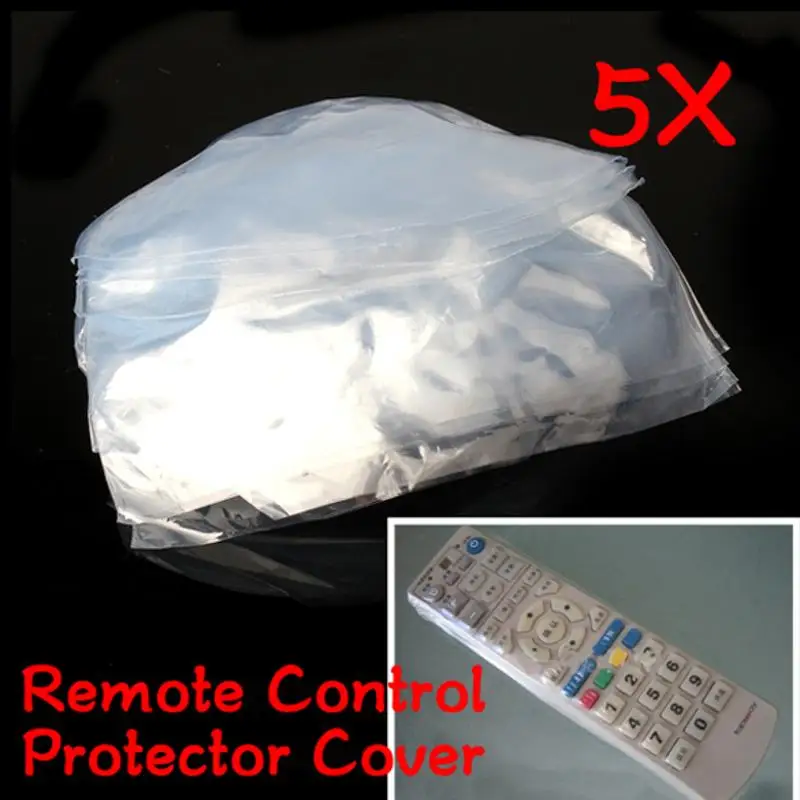 

5Pcs Remote Control Protector Cover Heat Shrink Film for TV Air Conditioner Video Remote Waterproof Protective Dust Case