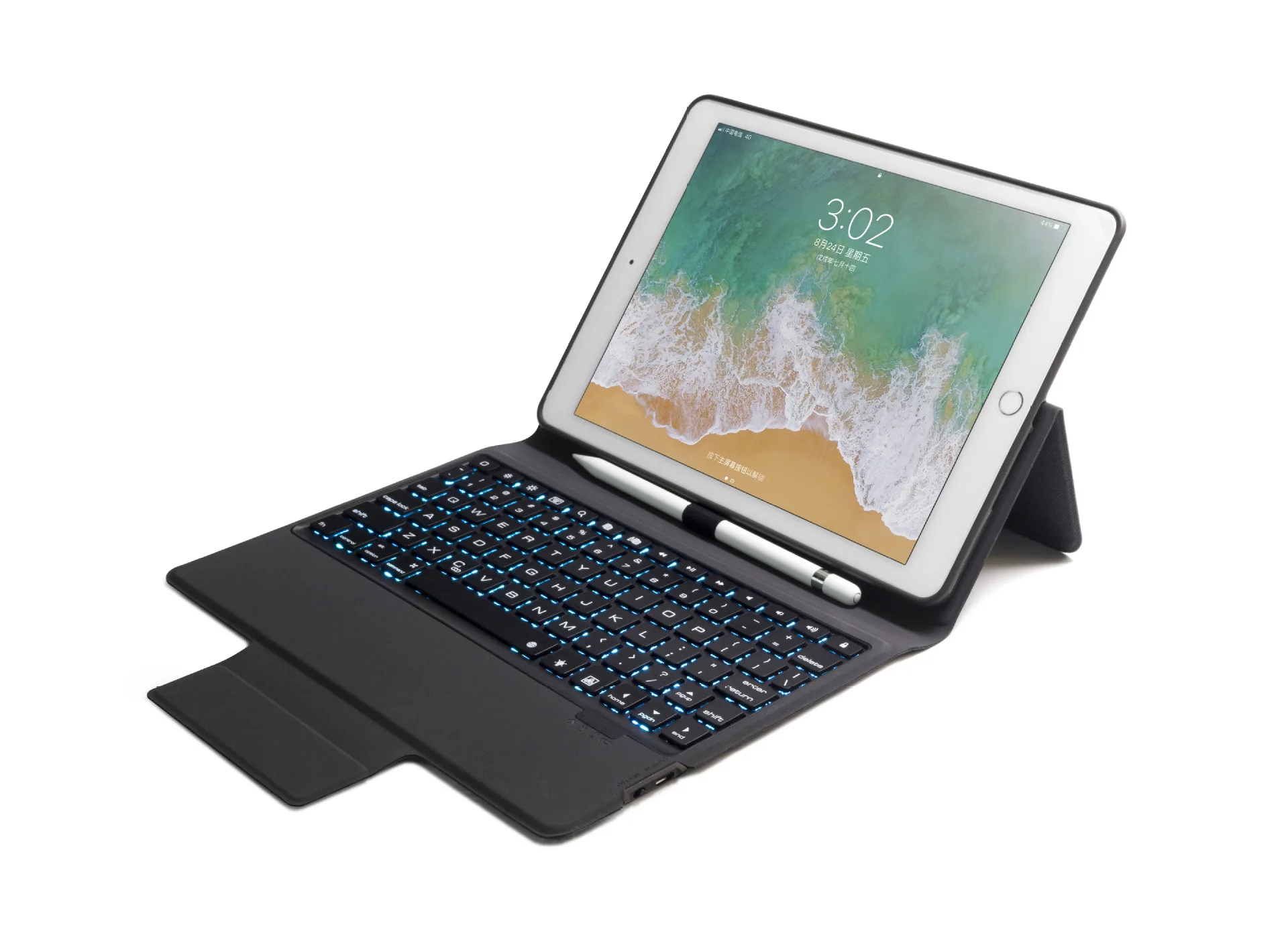 

2018/2017 New iPad Top Grade Leather Case Bluetooth Keyboard Pro9.7 Backlight Keyboard Protective Case Factory P97