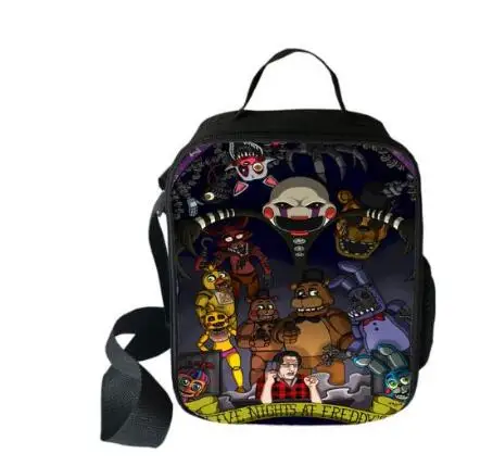 Аниме Five Nights at Freddy's сумка для обеда многоразовая Изолированная Термосумка Женская Мужская Студенческая сумка для еды многофункциональные сумки - Цвет: picture color