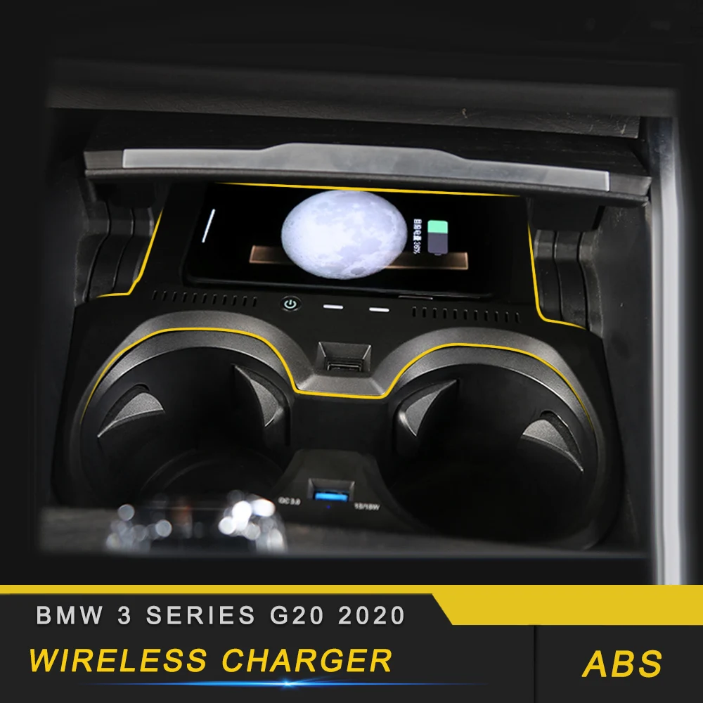 

For BMW 3 Series G20 2020 Wireless Charger Usb Mount Center Console Automatic Sensor Holder for Iphone Samsung Android