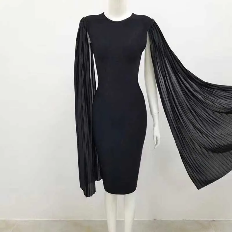 Новое Женское платье несколько цветов высокого качества Модный повседневный коктейль со знаменитостями вечерние Бандажное платье - Цвет: Черный