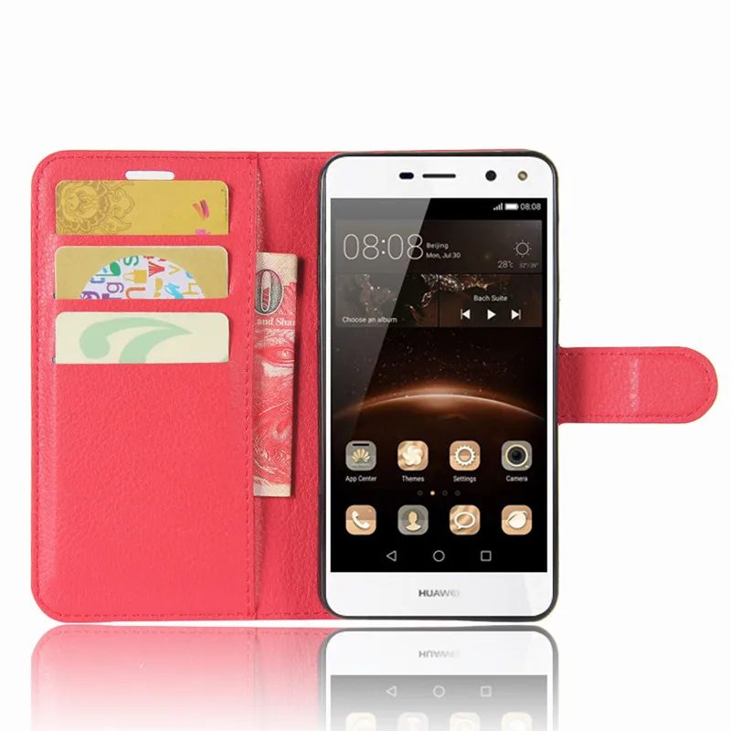 Ốp lưng Huawei Y6 2017 Ốp lưng Huawei Mya-L41 Ví da PU Bao da Flip Case cho Huawei Y6 2017 Mya-L41 Mya-L11 Ốp lưng coque huawei phone cover