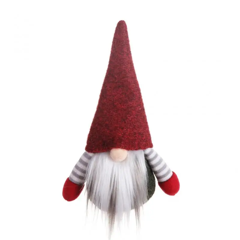 Christmas Striped Cap Faceless Doll Little Figurine Ornament Decoration Nordic Gnome Land God Old Man Doll Room Decoration