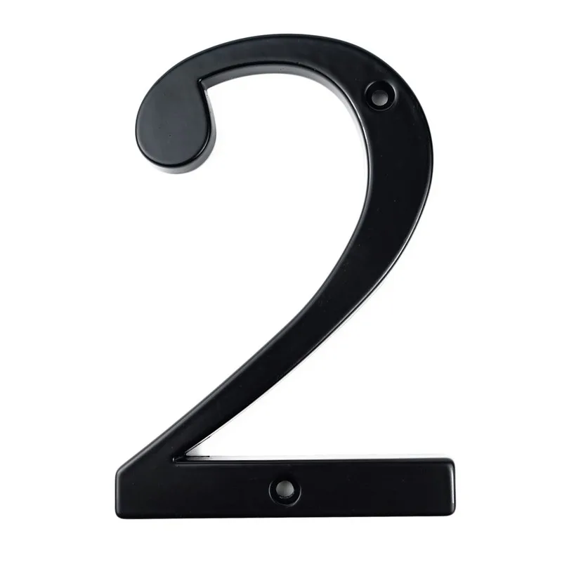 

10cm Big Modern House Number Door Home Address Mailbox Numbers for House Number Digital Door Outdoor Sign 4 Inch. #2 Black