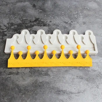 

Crown Shape Strip Silicone Mold 3D Fondant Cake Decoration Mold Prince Princess Children's Birthday Cake Crown Decoration Mold