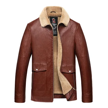 

9915 New Fashion Short Sheepkin Leather Jacket Coat Men's Winter Clothing