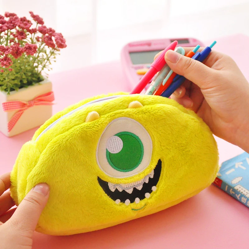 Kawaii Monster футляр для карандашей сумка для девочек милый Mike большой пенал школьные принадлежности макияж мешок обратно в школьный подарок