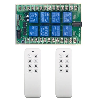 

8 CH Channels DC 12V/24V 8CH RF Wireless Remote Control Switch Remote Control System receiver transmitter 8CH Relay 315/433 MHz