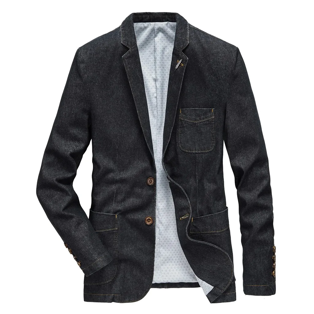 JAYCOSIN,, M-4XL, мужской формальный приталенный формальный костюм на одной пуговице, длинный рукав, зубчатый Блейзер, полиэфирная смесь, пальто, куртка, топ, 903