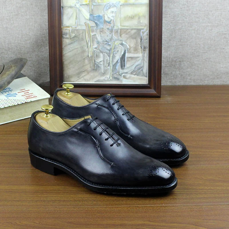 vintage brogue handmade leather shoes