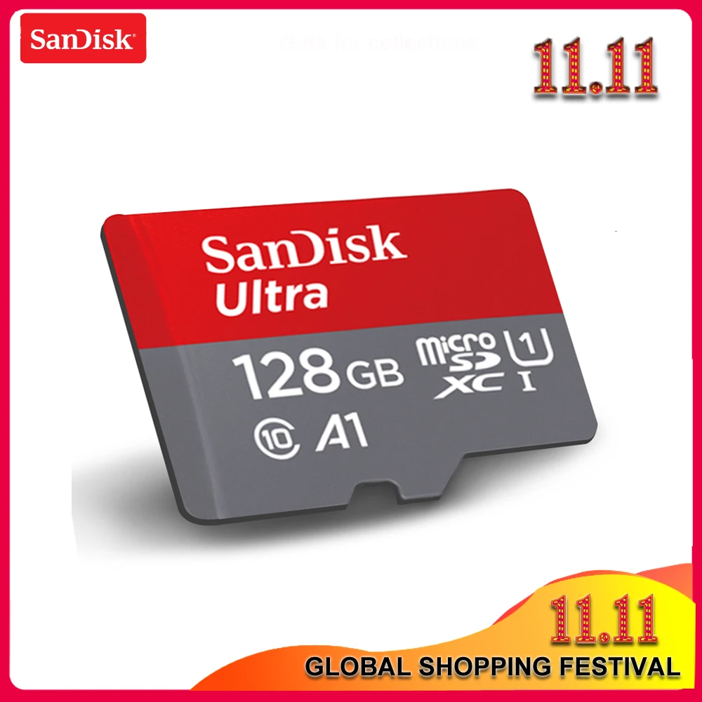 Карта памяти Sandisk Micro SD класс 10 16 ГБ 32 64 128 карта C10 Mini SDHC SDXC TF для смартфонов и ТВ