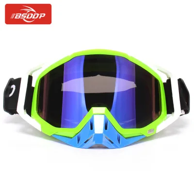 white-green frame Велосипедная маска для лица, очки с высокой четкостью, линзы разных цветов, защитные очки для спорта на открытом воздухе - Цвет: white-green frame