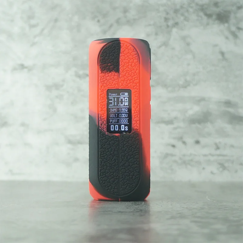 black red Чехол с текстурой для OBS Cube X Kit 80W Pod system, защитный прочный силиконовый чехол для кожи, гелевая наклейка для OBS Cube X - Цвет: black red