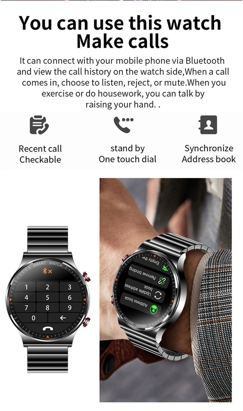 2022 New Smart Watch Men Bluetooth Call Watch For Men Sports Waterproof Wristwatch Gold Clock Smartwatch For Android iOS Gift