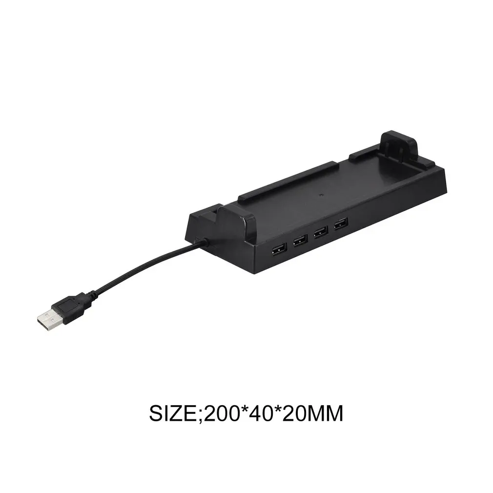 Портативный 4-Порты и разъёмы USB 2,0 Узловая док-станция для N-стойка-переключатель HUB концентратор базы Стенд игры аксессуары легко носить с