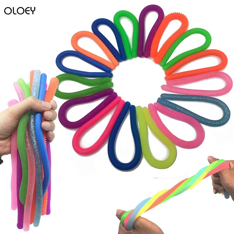 Fidget Toy Toys Pop  Monkey Noodles It Rope Stretched Soft Figet Stress TPR Noodle Stretch  Children's toys Squishy Soft toy