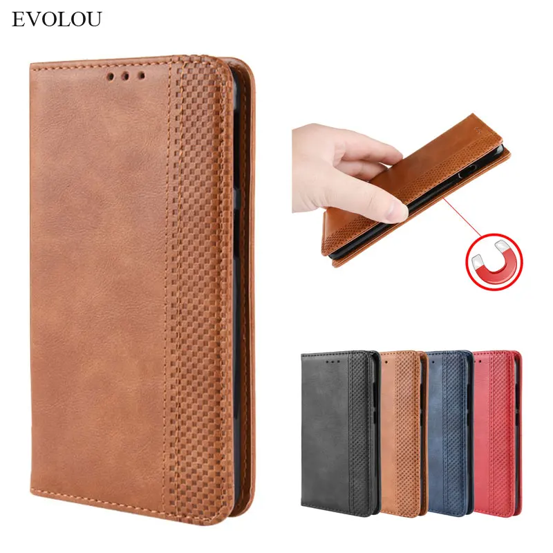 

Retro Flip Book Leather Cover for Xiaomi 10 Pro Black Shark 2 Magnetic Flip Wallet Case for Redmi K30 Note 9 Poco X2 Phone Cover