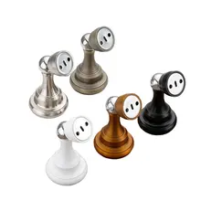 Pegatina de Tope de puerta magnética, soportes de puerta ocultos de vidrio para inodoro, herramienta de Tope de puerta sin punzón