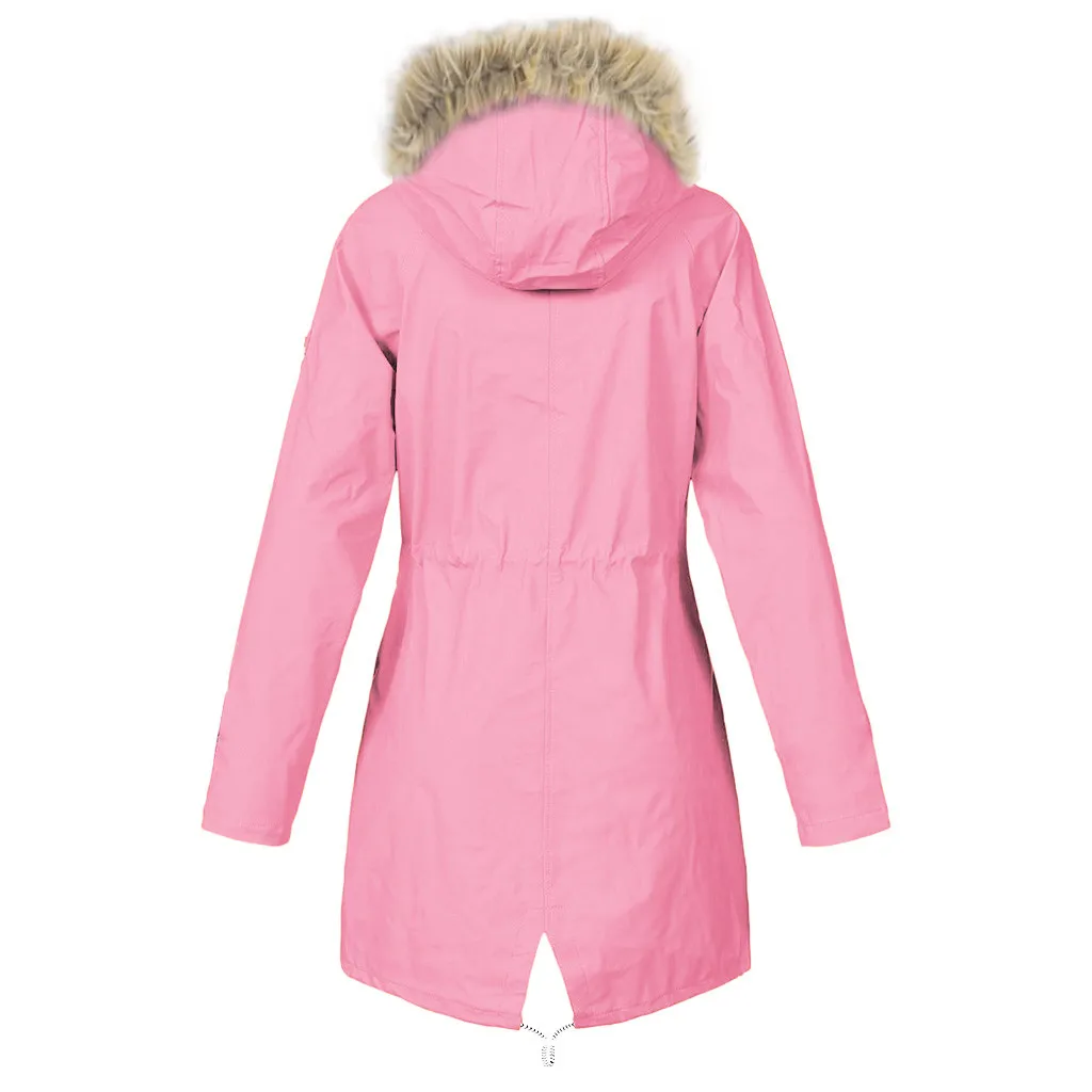 Womail Women's Casual Waterproof Jackets Hooded Coat Autumn Winter Windbreaker Jackets Female Plus Size women jacket