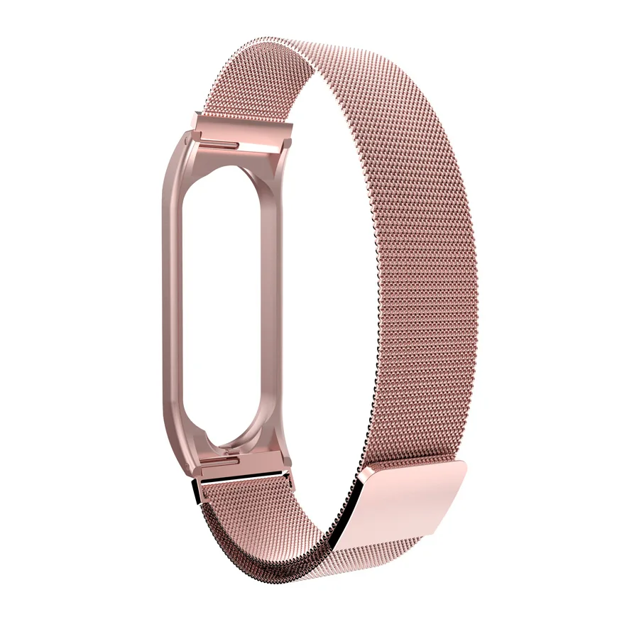 Mi Band 4 3 металлический ремешок из нержавеющей стали для Xiaomi mi Band 4 3 Ремешок Браслет mi band 4 3 Siliver/Balck магнитная пряжка