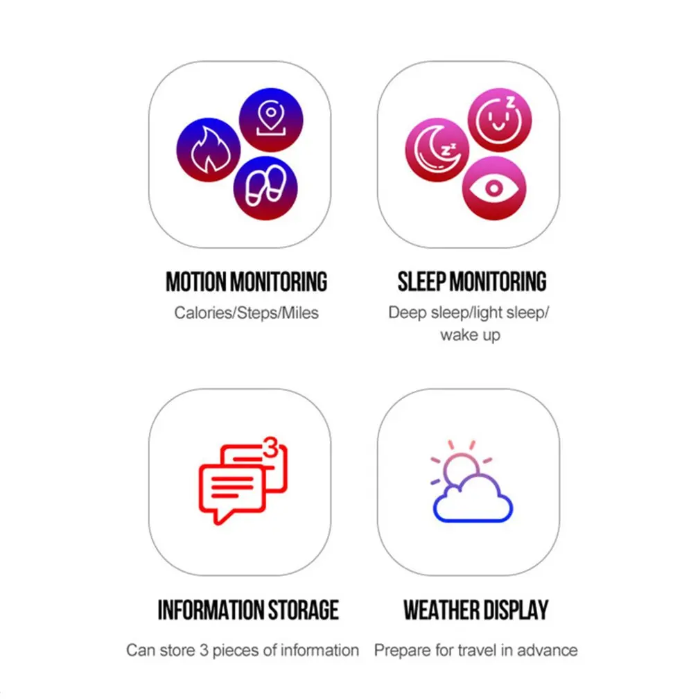  Smart Sports Watch Fitness Bracelet Smart Sports Step Count Watch Step Count Color Screen Smart Wat