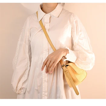 

New 2020 handbag minimalist temperament croc weave rope under armpit bag casual one-shoulder cross small square women bag