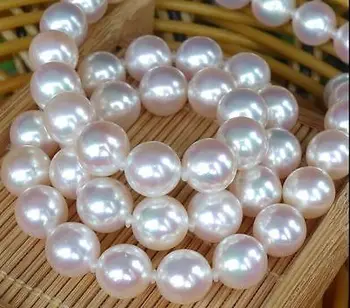 شراءhuge 18INCH 11-12MM NATURAL SOUTH SEA WHITE Round PEARL NECKLACE