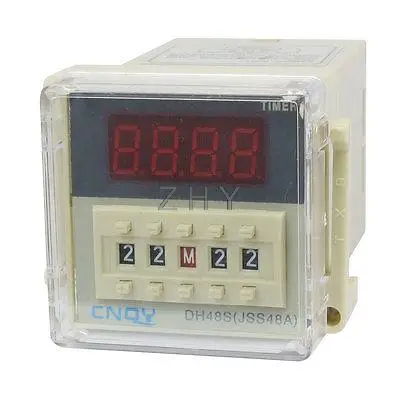 

DH48S-2ZH LCD Display Time Timer Delay Relay 8-Pin DPDT 0.01S-99H99M AC/DC36V