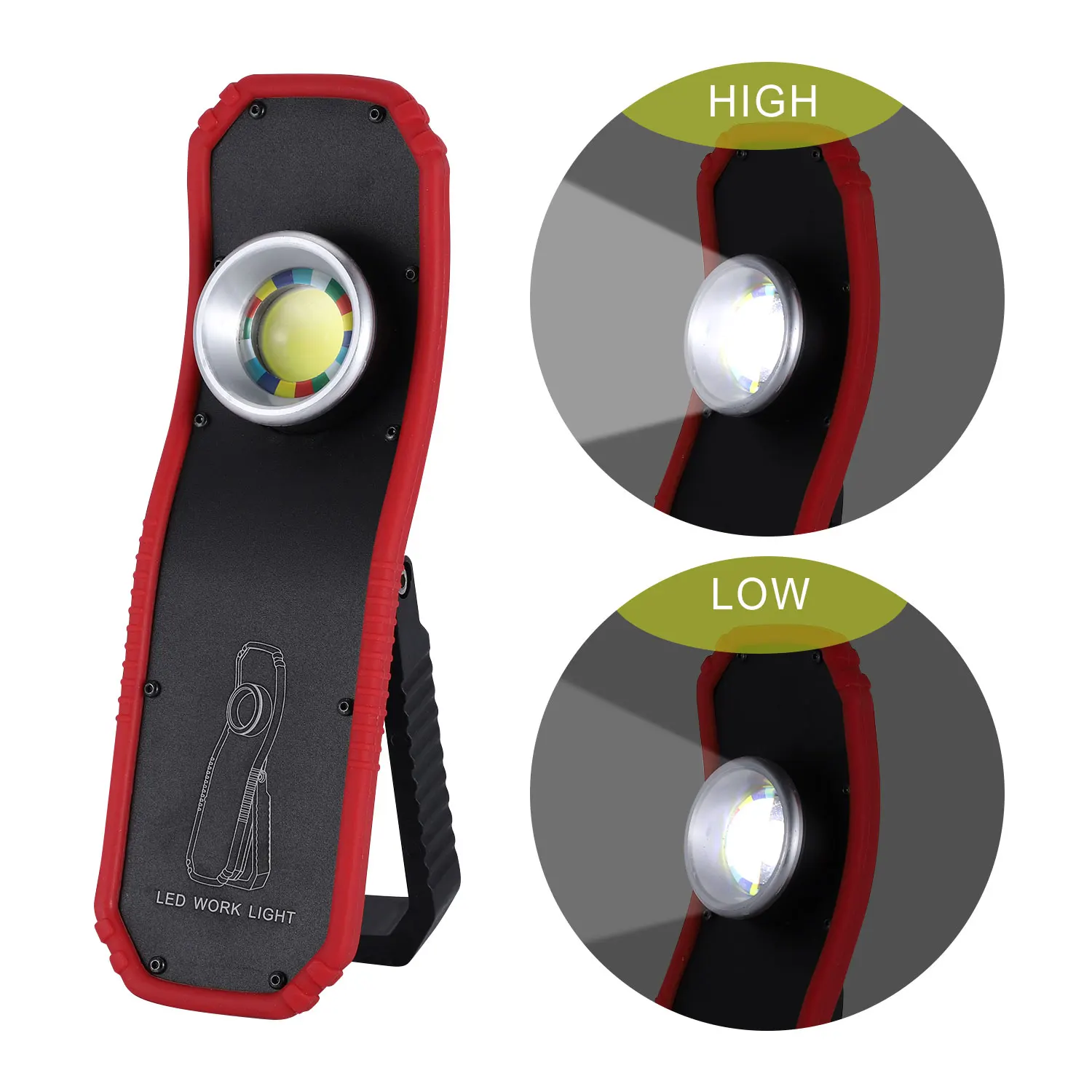 USB Rechargeable LED Work Light Portable Hanging Hook Flashlight Torch Camping Car Repairing Workshop Emergency Lighting New | Лампы и