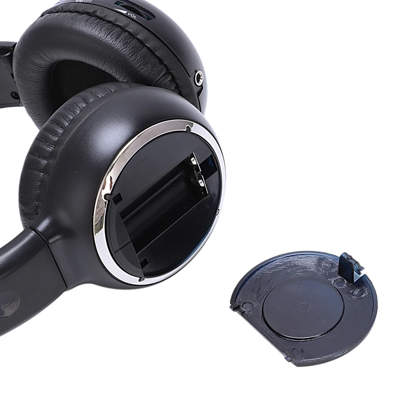 Double Infrared Stereo Wireless Headphone Headset IR Car DVD Player Headrest Black
