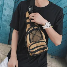 Ретро Уличная нагрудная сумка мужская женская сумка-мессенджер Студенческая Хип-Хоп сумка на плечо ретро коричневая зеленая нагрудная сумка